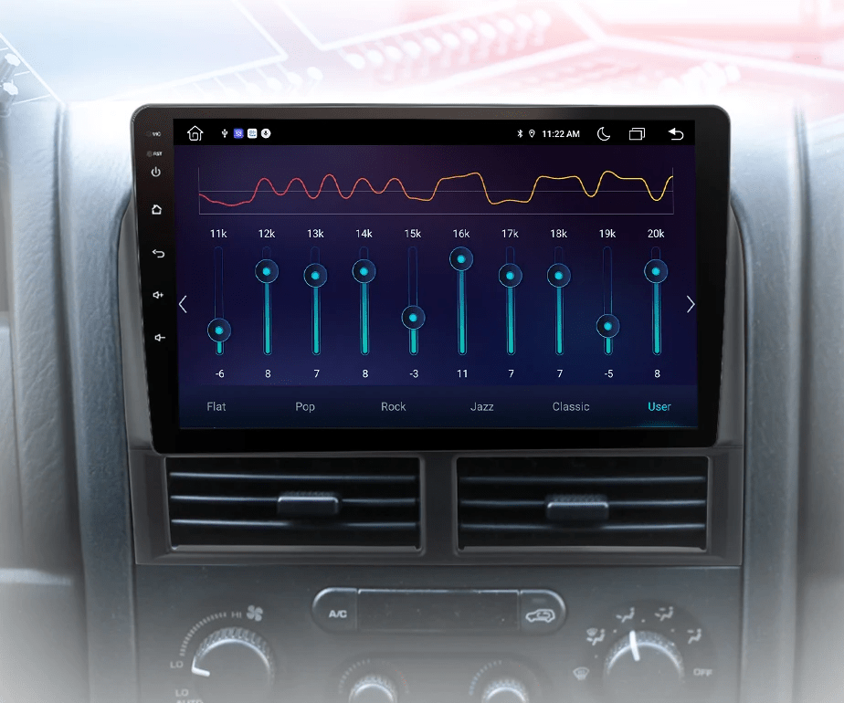 Radio do Jeep Grand Cherokee WJ 1998 - 2004 2 - DIN z Android Auto i CarPlay – Multimedia GPS - Multigenus