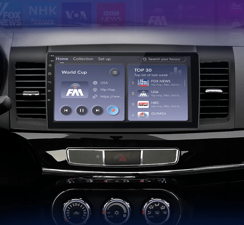 Radio do Mitsubishi Lancer 2007 - 2013 – Bezprzewodowe CarPlay i Android Auto, Inteligentne Systemy - Multigenus