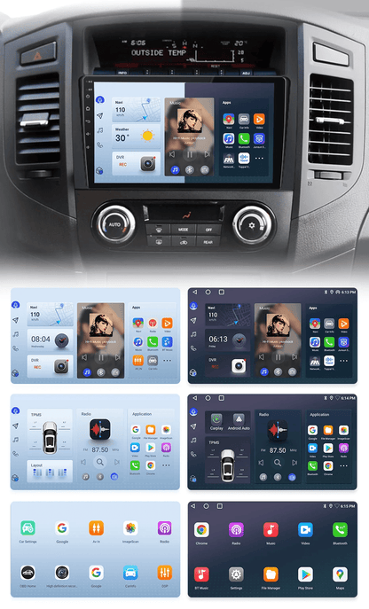 Radio do Mitsubishi Pajero 4 V80 V90 od 2006 - 2014 | CarPlay i Android Auto | Ekran dotykowy - Multigenus