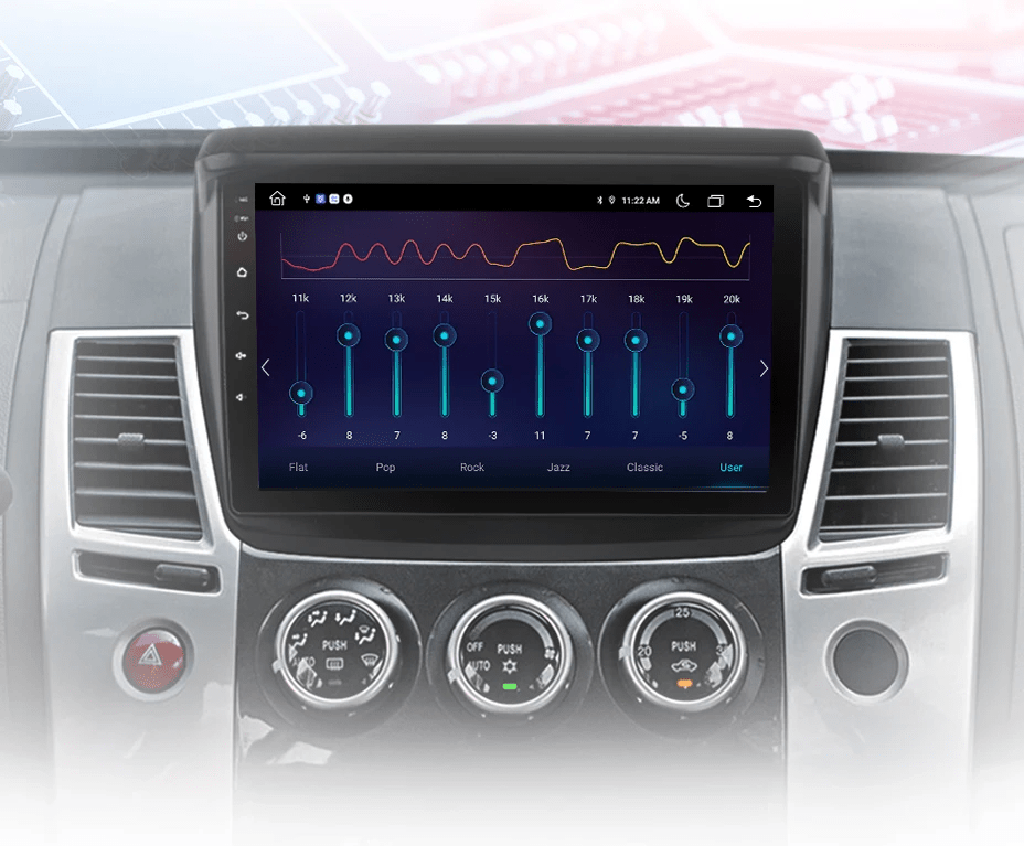 Radio do Mitsubishi Pajero Sport 2 / L200 / Triton 2008 - 2016 – Bezprzewodowe CarPlay i Android Auto - Multigenus