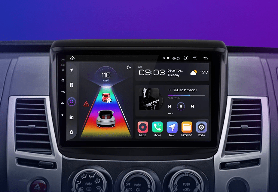 Radio do Mitsubishi Pajero Sport 2 / L200 / Triton 2008 - 2016 – Bezprzewodowe CarPlay i Android Auto - Multigenus