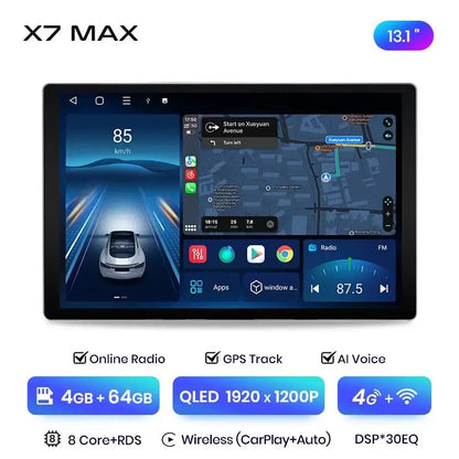 X7 MAX 13.1“ 2K Wireless CarPlay Android Auto Car Radio for Peugeot 107 Toyota Aygo Citroen C1 2005 Multimedia autoradio - Multigenus