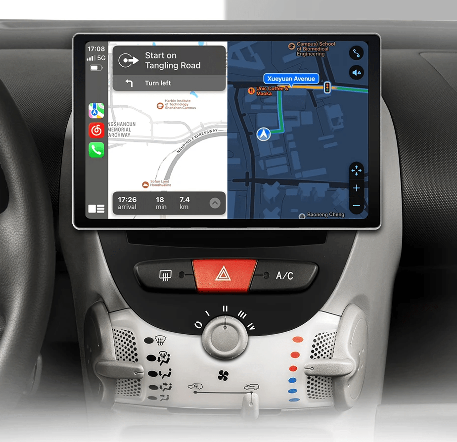 Radio do Peugeot 107, Toyota Aygo, Citroen C1 od 2005 Multimedia z CarPlay i Android Auto - Multigenus