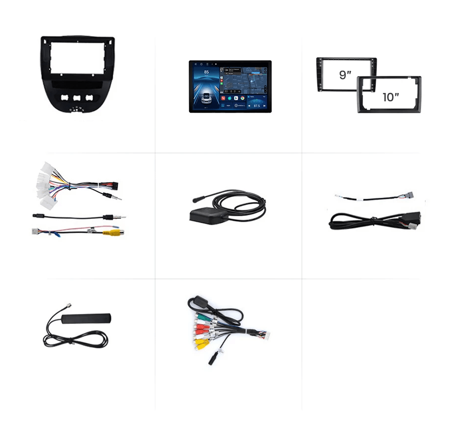 Radio do Peugeot 107, Toyota Aygo, Citroen C1 od 2005 Multimedia z CarPlay i Android Auto - Multigenus