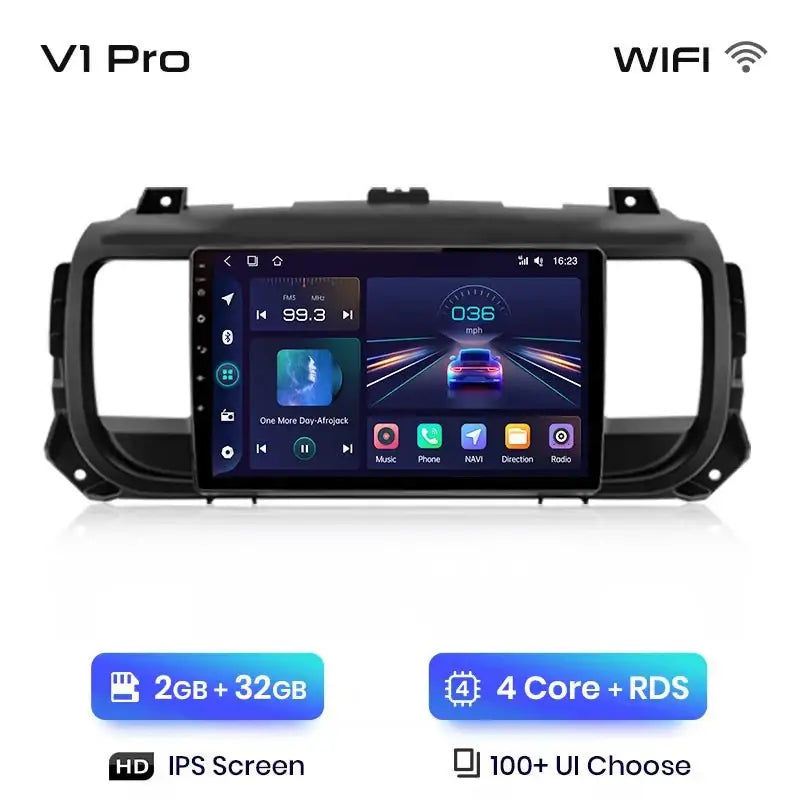 Radio samochodowe do Peugeot Expert 3, Citroen Jumpy 3, SpaceTourer (2016 - 2021) | Bezprzewodowy CarPlay i Android Auto | 2 - DIN, Bez DVD - Multigenus