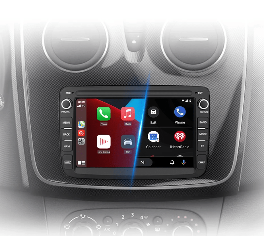 Radio do Renault Dacia Duster, Sandero, Captur, Xray, Logan 2, Symbol i Dokker z Bezprzewodowym CarPlay i Android Auto - Multigenus