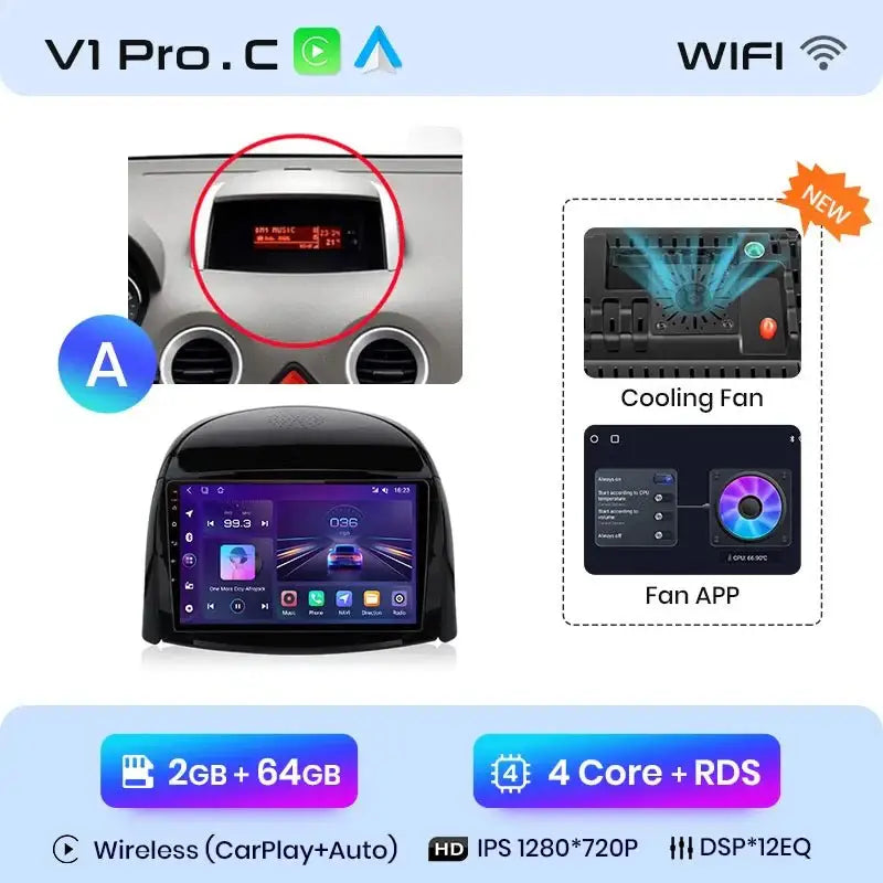 Radio Samochodowe V1 Plus do Renault Koleos (2008 - 2016) – Bezprzewodowy CarPlay i Android Auto | Ulepszony System Inteligentny - Multigenus