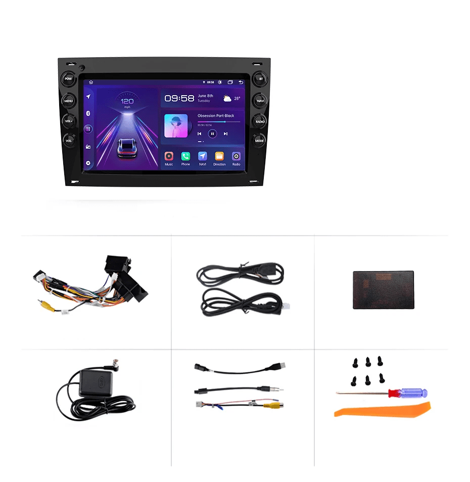 Radio do Renault Megane 2 od 2002 - 2009 CarPlay i Android Auto 2DIN Multimedia - 4G GPS - Multigenus