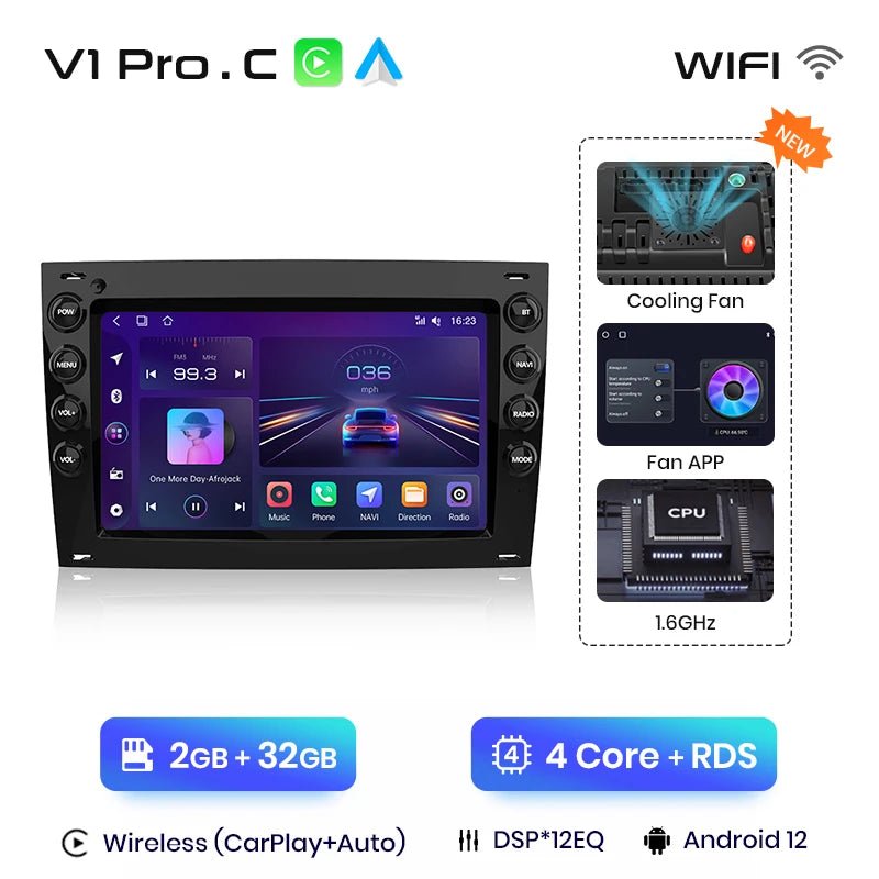 Radio do Renault Megane 2 od 2002 - 2009 CarPlay i Android Auto 2DIN Multimedia - 4G GPS - Multigenus