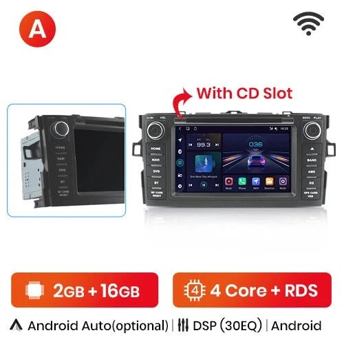 Radio do Toyota Auris 2008 - 2012 Android DSP z GPS i CarPlay - Multigenus