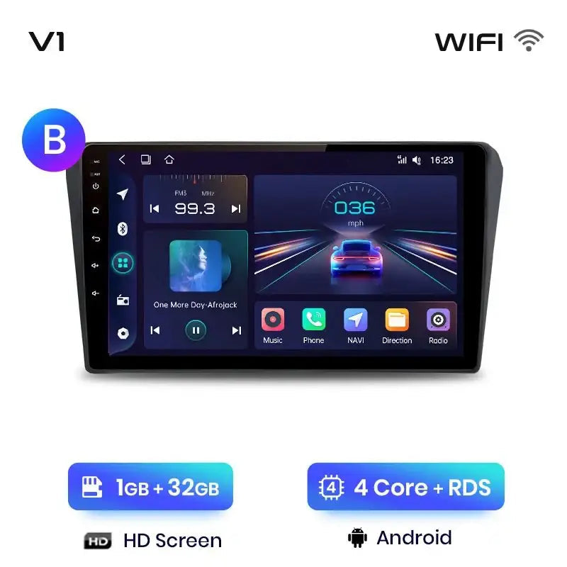 Radio do Toyota Avensis T25 od 2002 - 2008 z Bezprzewodowym CarPlay i Android Auto Multimedia GPS - Multigenus