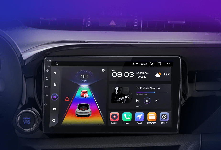 Radio do Toyota Hilux PickUp AN120 od 2015 - 2020 – Bezprzewodowe CarPlay i Android Auto - Multigenus