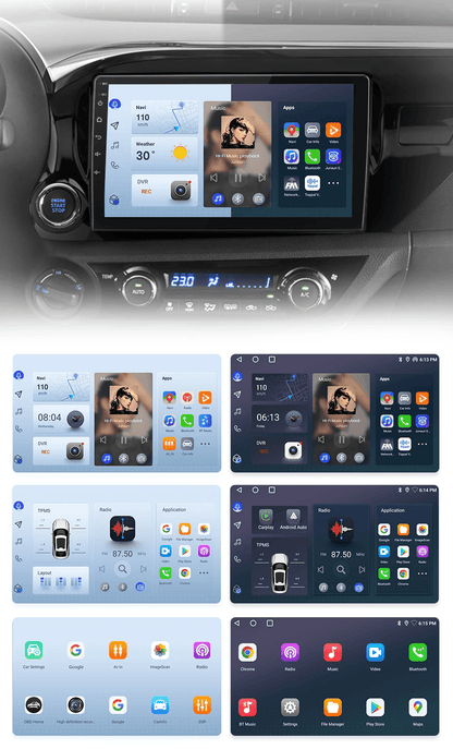 Radio do Toyota Hilux PickUp AN120 od 2015 - 2020 – Bezprzewodowe CarPlay i Android Auto - Multigenus