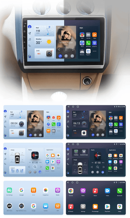 Radio do Volkswagen Touran 1 od 2003 - 2010 – Bezprzewodowe CarPlay i Android Auto - Multigenus