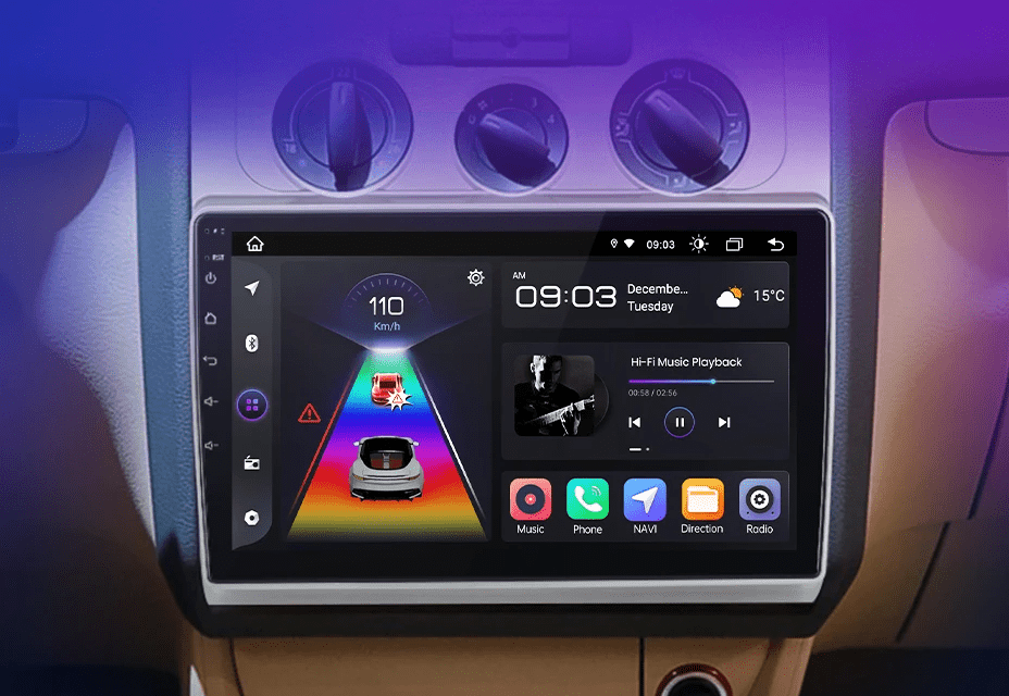 Radio do Volkswagen Touran 1 od 2003 - 2010 – Bezprzewodowe CarPlay i Android Auto - Multigenus