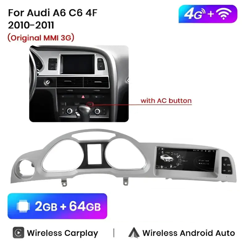 Radio nawigacja Audi A6 C6 2005-2011 CarPlay Android Auto - Multigenus