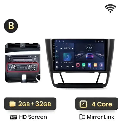 Radio nawigacja BMW 1 E88 E82 E81 E87 2004-2011 Android auto Carplay - Multigenus