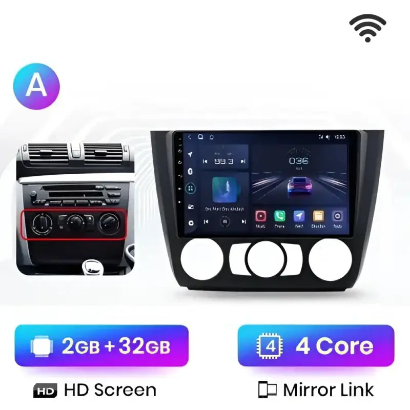 Radio nawigacja BMW 1 E88 E82 E81 E87 2004-2011 Android auto Carplay - Multigenus