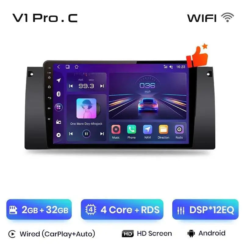 Radio nawigacja BMW 5 E39 1995 - 2003 E53 X5 M5 Carplay Android Auto - Multigenus