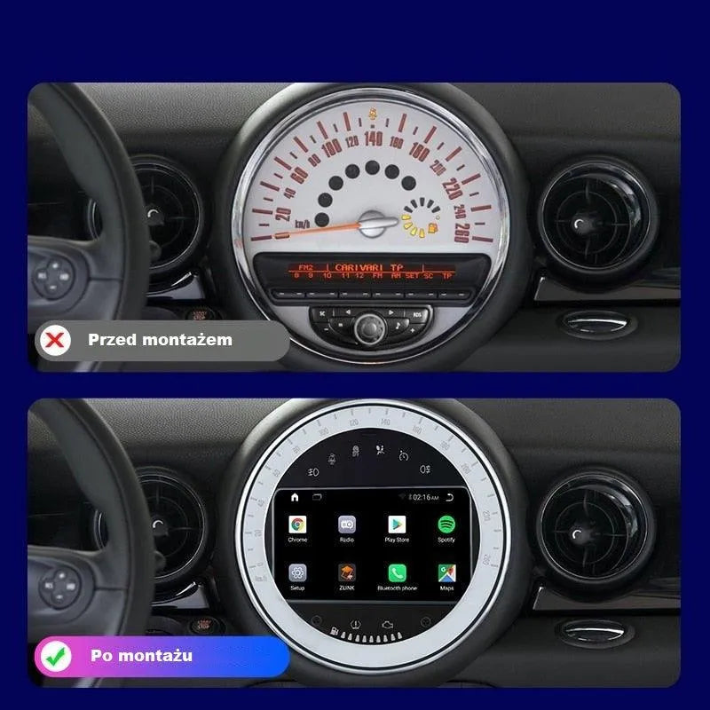 Radio nawigacja BMW Mini Cooper R56 R60 od 2007-2013 Carplay Android Auto - Multigenus