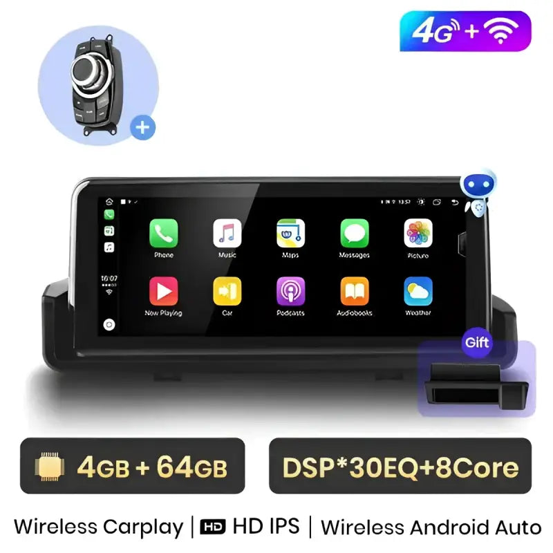 Radio nawigacja BMW Serii 3 E90 E91 E92 E93 2005-2012 CarPlay Android Auto - Multigenus