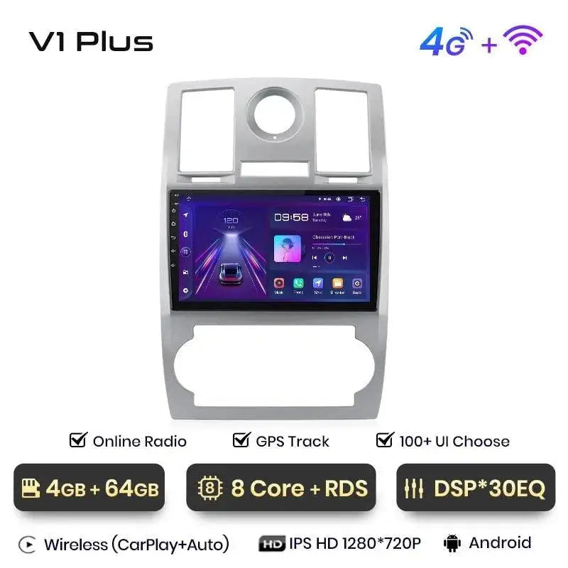 Radio nawigacja Chrysler 300C Aspen 2004 - 2008 Android Auto CarPlay - Multigenus