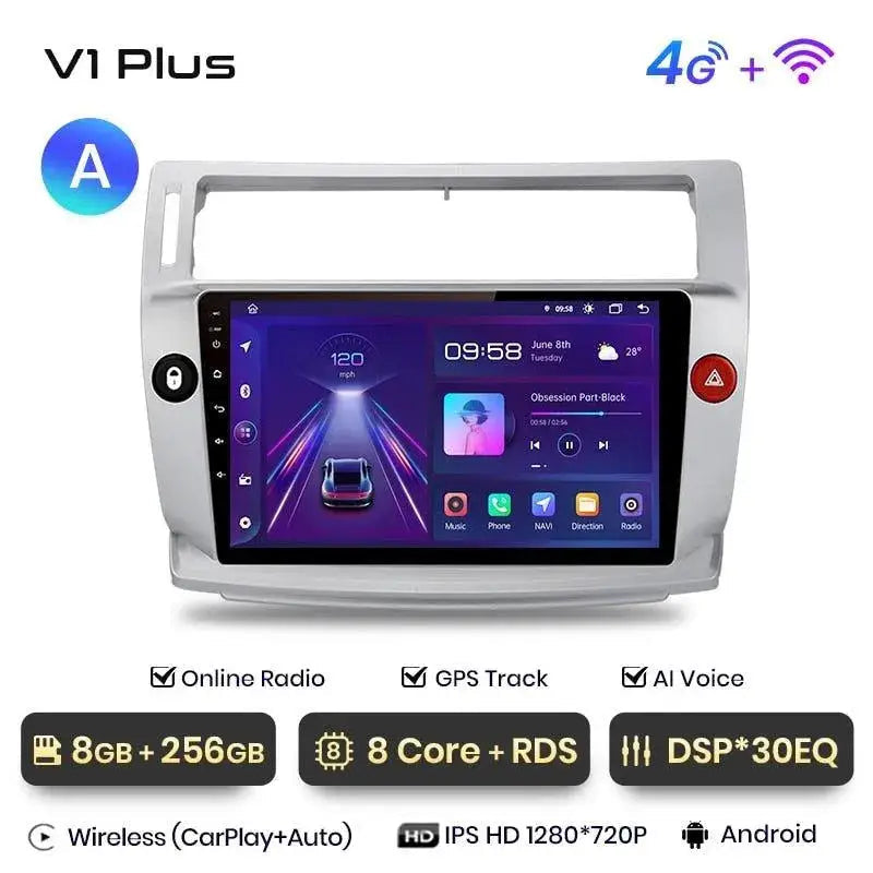 Radio nawigacja Citroen C4 2004 - 2009 Android Auto Carplay - Multigenus