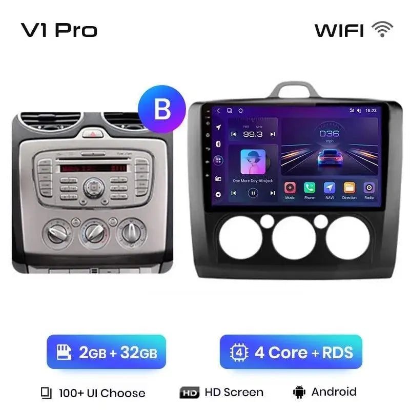 Radio nawigacja Ford Focus 2 Mk2 2004- 2011 CarPlay Android Auto - Multigenus