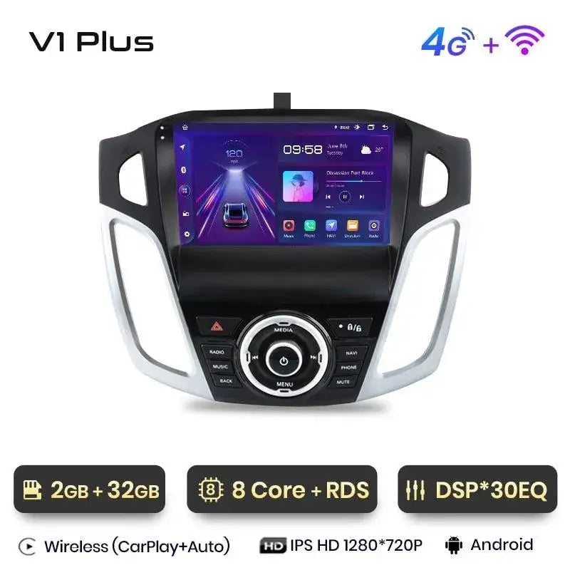 Radio nawigacja Ford Focus 3 MK3 2011 - 2019 Android Auto Carplay - Multigenus