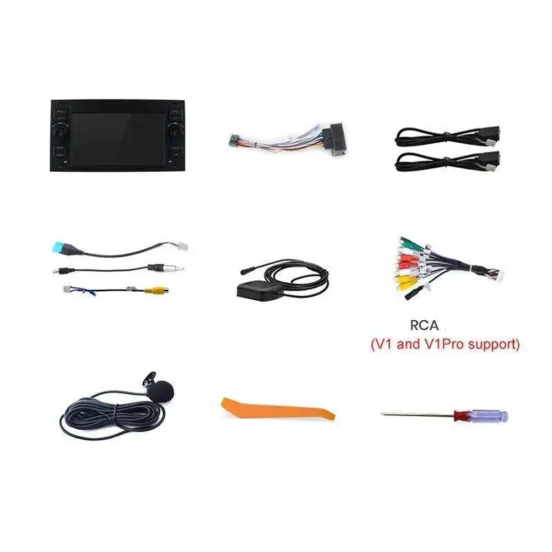 Podofo Carplay Autoradio per Ford Focus C-Max S-Max Mondeo Kuga Galaxy Mondeo Kuga, Car Stereo 2G+64G con Touchscreen da 7, Android Auto Radio, GPS/WiFi/SWC/FM/RDS+ Telecamera di Backup AHD e Mic Podofo Carplay Autoradio per Ford Focus C-Max S-Max Mondeo Kuga Galaxy Mondeo Kuga, Car Stereo 2G+64G con Touchscreen da 7, Android Auto Radio, GPS/WiFi/SWC/FM/RDS+ Telecamera di Backup AHD e Mic