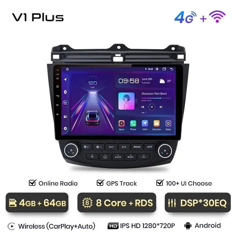 Radio nawigacja Honda Accord 7 2003 - 2008 Carplay Android Auto - Multigenus