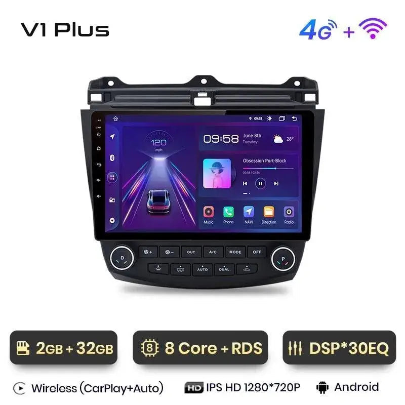Radio nawigacja Honda Accord 7 2003 - 2008 Carplay Android Auto - Multigenus