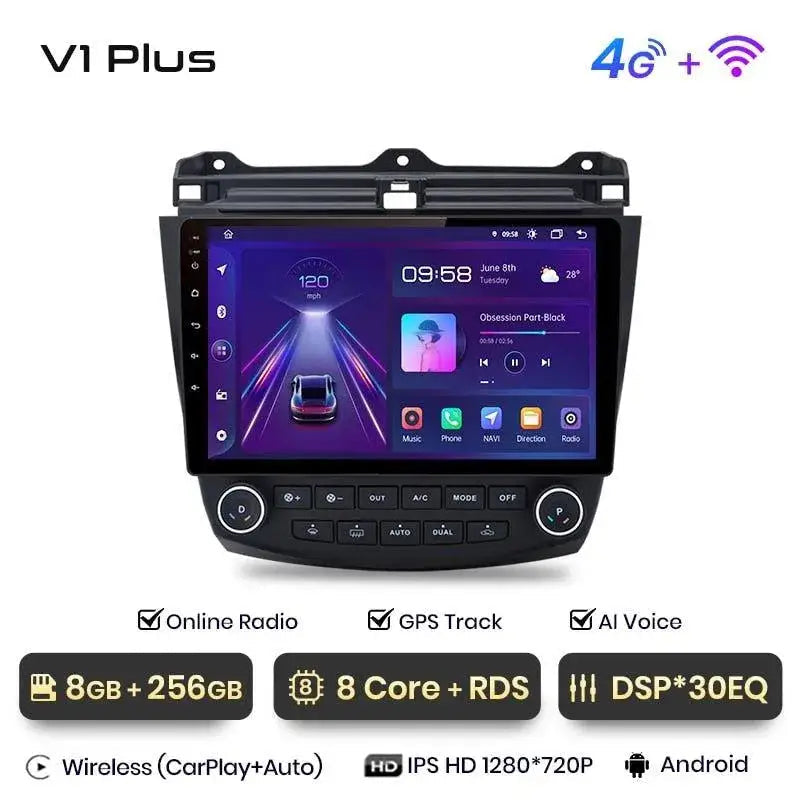 Radio nawigacja Honda Accord 7 2003 - 2008 Carplay Android Auto - Multigenus
