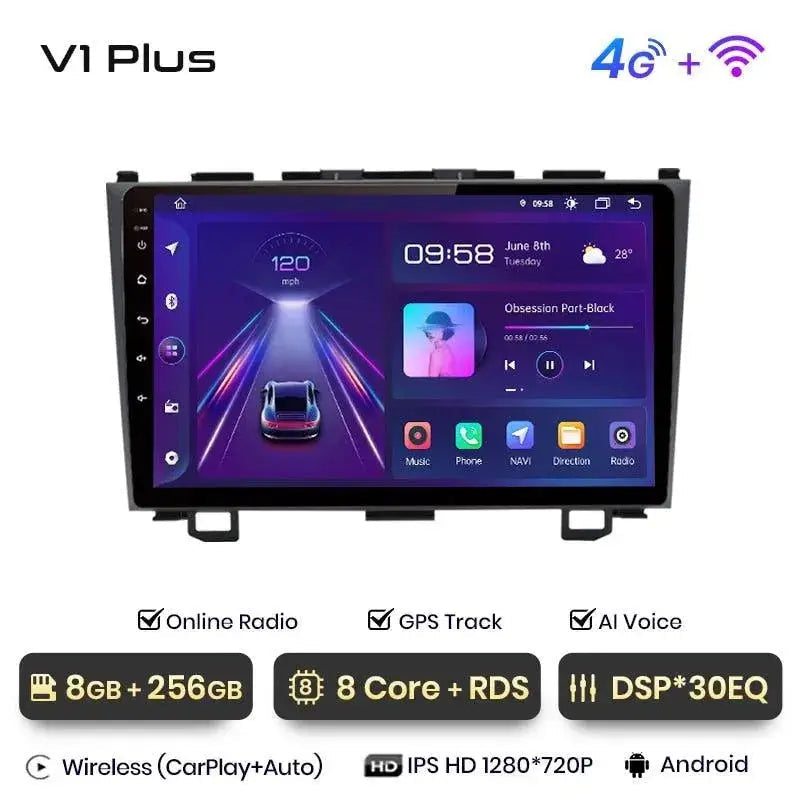 Radio nawigacja Radio Honda CR-V 3 RE CRV 2007 - 2011 Carplay Android Auto - Multigenus