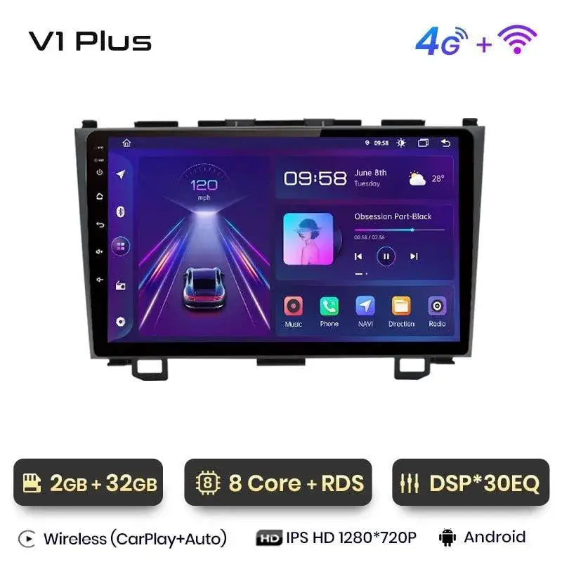 Radio nawigacja Radio Honda CR-V 3 RE CRV 2007 - 2011 Carplay Android Auto - Multigenus