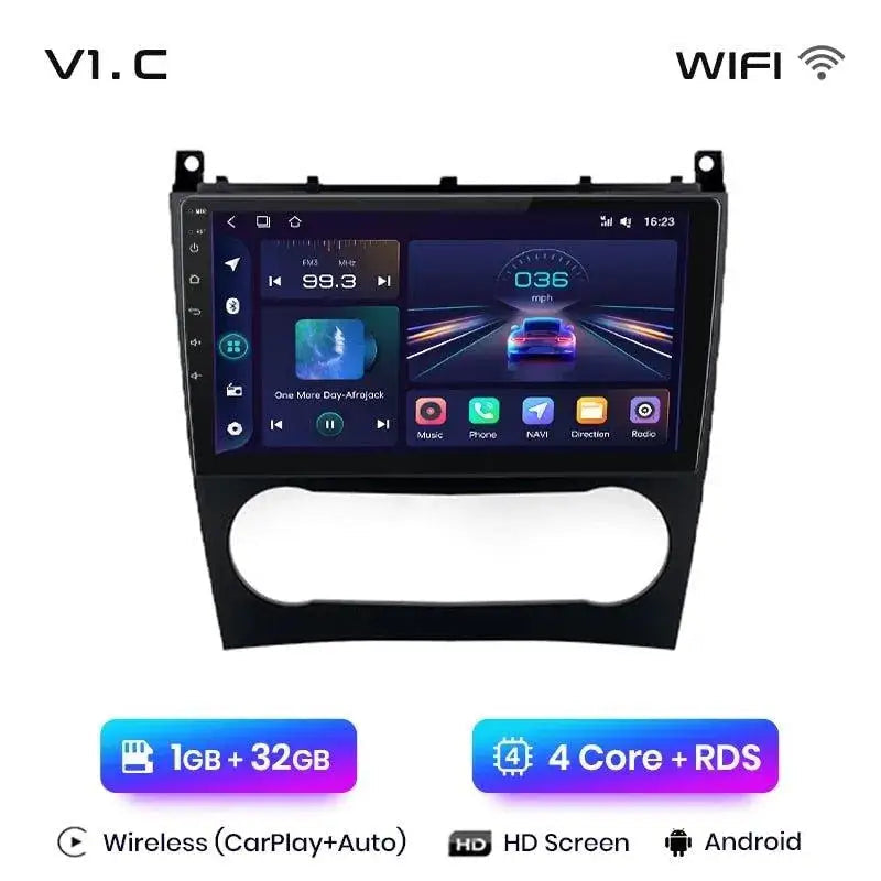 Radio nawigacja Mercedes Benz C W203 lift 2005-2009 Android auto Carplay - Multigenus