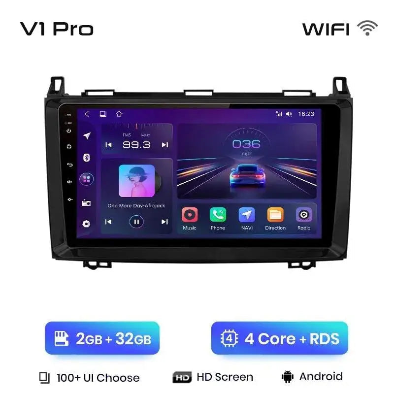 Radio nawigacja Mercedes Benz W169 W245 B200 W906 Sprinter W639 Vito CarPlay Android Auto - Multigenus
