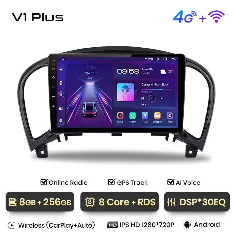 Radio nawigacja Nissan Juke YF15 2010 - 2014 Carplay Android Auto - Multigenus