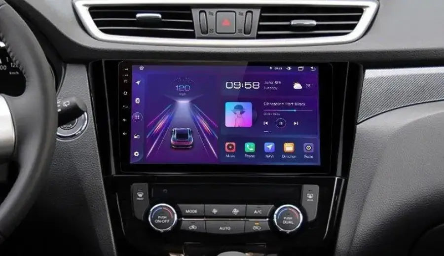 Radio nawigacja Nissan Qashqai J11 Nissan X trail T32 2014-2017 Android Auto Carplay - Multigenus
