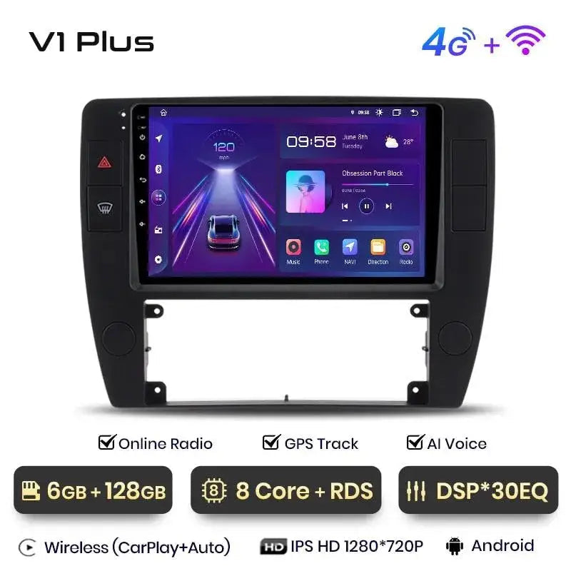 Radio nawigacja Passat B5 2000-2005 Android Auto Carplay - Multigenus