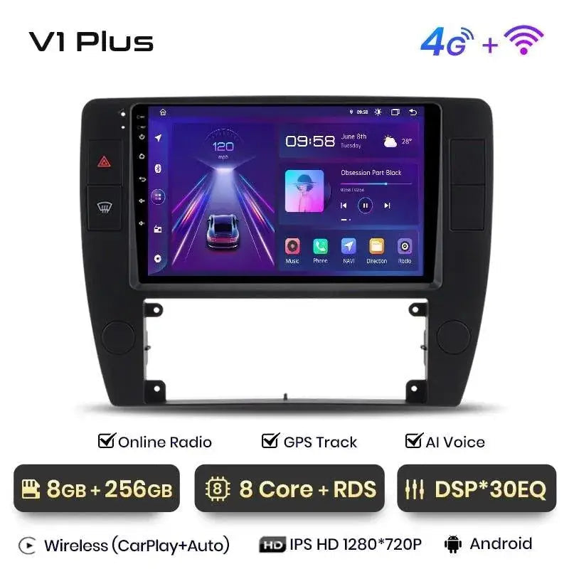 Radio nawigacja Passat B5 2000-2005 Android Auto Carplay - Multigenus