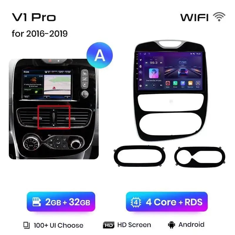 Radio nawigacja Renault Clio 4 ZOE 2016 - 2019 Carplay Android Auto - Multigenus