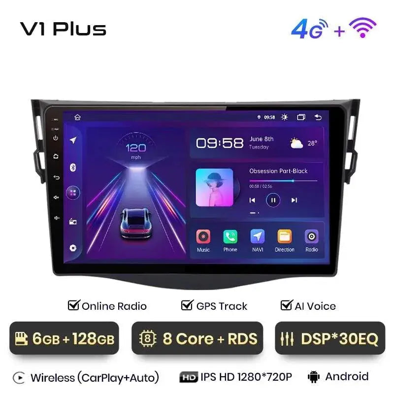 Radio nawigacja Toyota RAV 4 od 2007 - 2011 Carplay Android Auto - Multigenus
