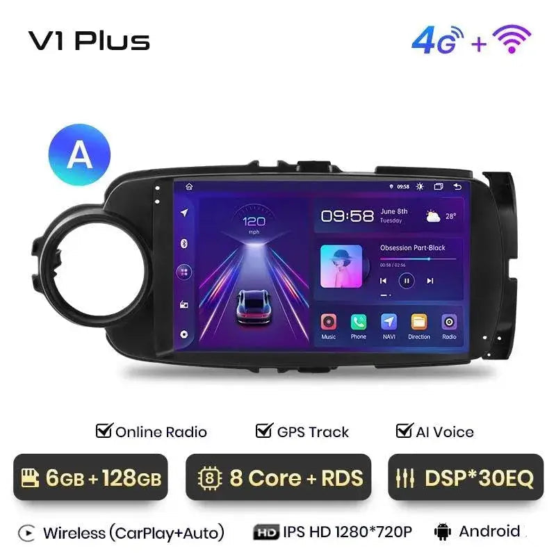 Radio nawigacja Toyota Yaris 2012-2017 Android Auto Carplay - Multigenus