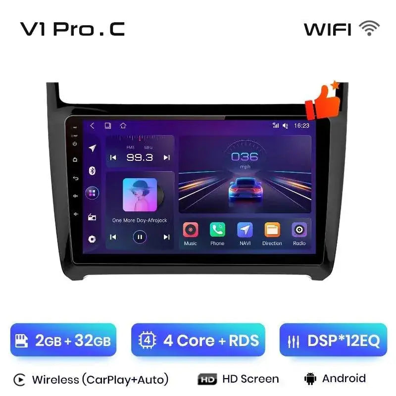 Radio nawigacja VW Volkswagen POLO 5 2008-2020 Android Auto Carplay - Multigenus