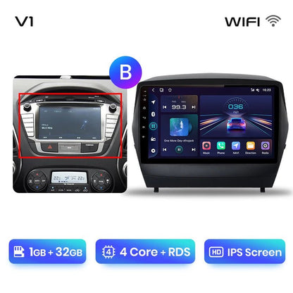 Radio Samochodowe dla Hyundai Tucson 2 / ix35 (2009 - 2015) – Bezprzewodowe CarPlay i Android Auto, Inteligentny System Multimedialny 2DIN - Multigenus