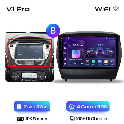 Radio Samochodowe dla Hyundai Tucson 2 / ix35 (2009 - 2015) – Bezprzewodowe CarPlay i Android Auto, Inteligentny System Multimedialny 2DIN - Multigenus