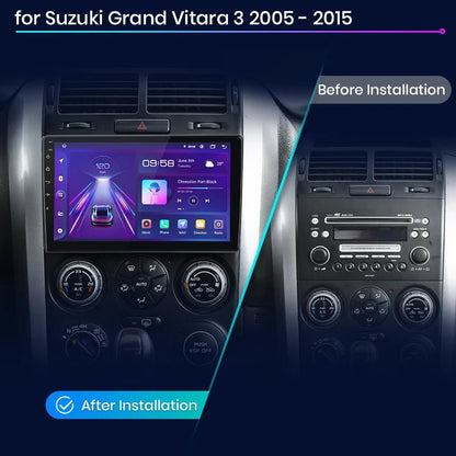 Radio samochodowe do Suzuki Grand Vitara 2005 - 2015 z bezprzewodowym CarPlay i Android Auto - Inteligentny system multimedialny - Multigenus