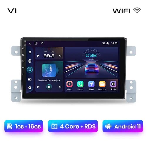 Radio samochodowe do Suzuki Grand Vitara 2005 - 2015 z bezprzewodowym CarPlay i Android Auto - Inteligentny system multimedialny - Multigenus