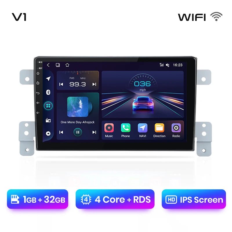 Radio samochodowe do Suzuki Grand Vitara 2005 - 2015 z bezprzewodowym CarPlay i Android Auto - Inteligentny system multimedialny - Multigenus